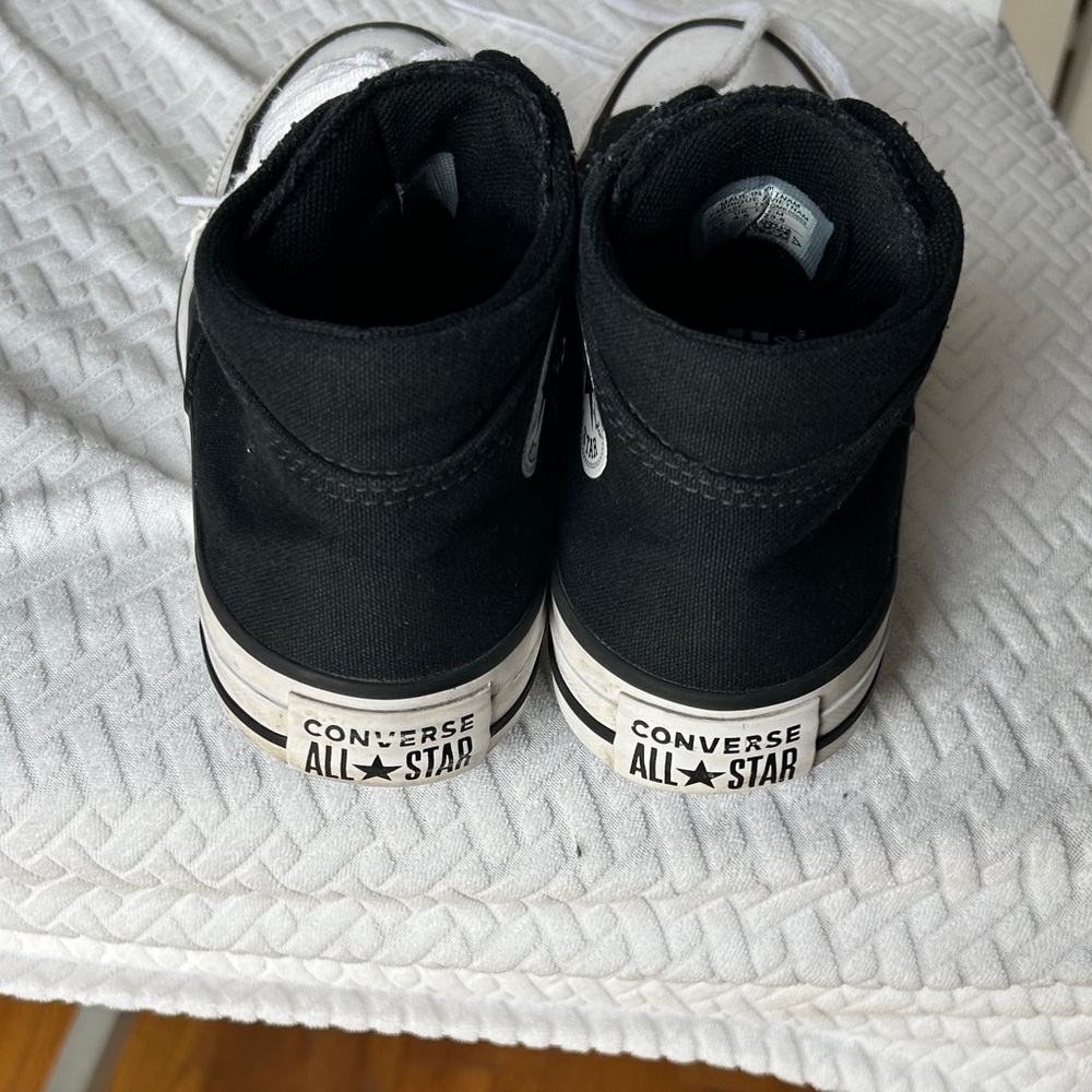 Converse Black and White High Top Sneakers - Picture 3 of 6